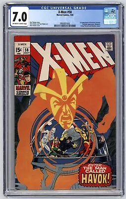 Buy X-Men #58 ~ CGC 7.0 ~ 1st Appearance Of Havok In Costume • 430.70£
