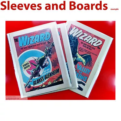 Buy Wizard British Comic Bags ONLY Sleeves Acid Free Reseal/Tape Size4 TALL A4+ X 25 • 13.99£