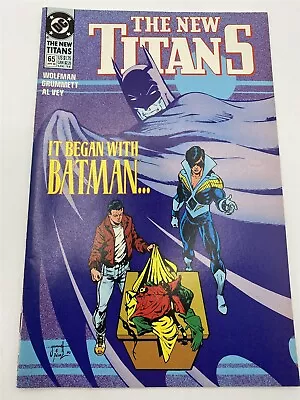 Buy THE NEW TITANS #65 Wolfman Batman Nightwing DC Comics 1990 NM • 2.95£