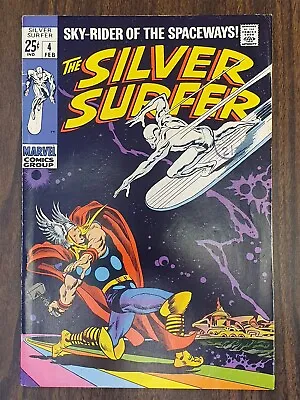Buy Silver Surfer #4 Fn (6.0) Marvel February 1969 Classic Cover (sa) ** • 999.99£