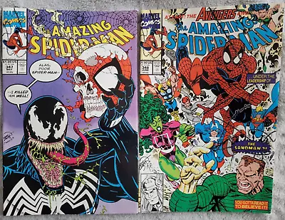 Buy 2x Amazing Spider-Man Marvel Comics #347 & 348 From 1991 • 15£