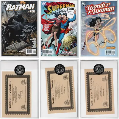 Buy Batman Superman #700 Wonder Woman #600 DF Matching Signed Set 8/199 8/200 CoA DC • 222.60£