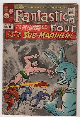 Buy Fantastic Four 33 (1964 Marvel) VG+ 1st Appearance Of Attuma • 72.38£