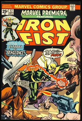 Buy MARVEL PREMIERE #17 1974 VF+ 3RD IRON FIST - 1ST APPEARANCE Of TRIPLE-IRON • 27.98£