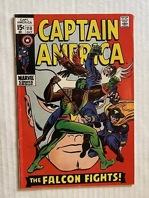 Buy Captain America 118 Marvel 1969 2nd Appearance Of The Falcon ( Loose Pages) • 29.96£