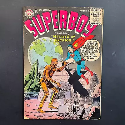 Buy Superboy 49 1st Metallo EARLY Silver Age DC 1956 Curt Swan Cover Comic Book • 160.70£