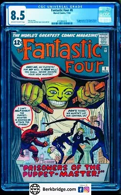 Buy FANTASTIC FOUR 8 CGC 8.5 DOUBLE KEY 1st APPEARs 11/62 💎 ALSO SEE OUR 5.0 To 9.0 • 1,987.65£
