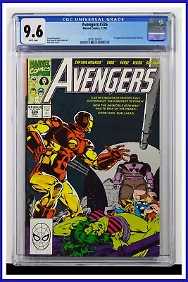 Buy Avengers #326 CGC Graded 9.6 Marvel November 1990 White Pages Comic Book. • 70.99£