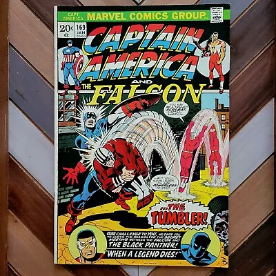 Buy Captain America #169 FN/VF (Marvel 1973) FALCON, 2nd App TUMBLER Cameo MOONSTONE • 20.89£