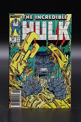 Buy Incredible Hulk (1962) #343 Newsstand Todd McFarlane Cover & Art Peter David VF+ • 6£