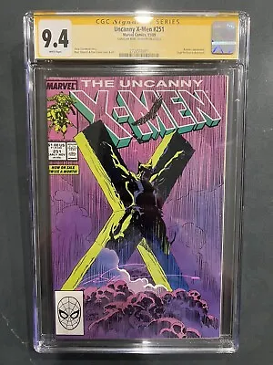 Buy Uncanny X-Men #251 CGC SS 9.4 Signed Marc Silvestri Iconic Wolverine Cover 1989 • 177.40£