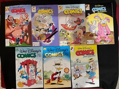 Buy Walt Disney's Comics And Stories Comic Book Lot (7 Comics)  Fine+ (1993/1994)  • 11.92£