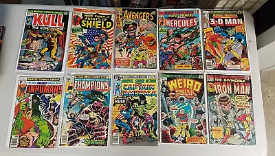 Buy Marvel Comics Vintage  Lot Of 10 - 1970s Iron Man Avengers Captain America Fury • 22.79£