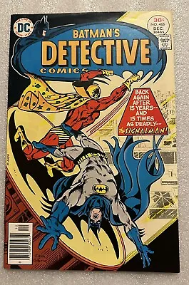 Buy Detective Comics #466 VF 1st Modern Signalman DC Comic 1976 • 5.15£