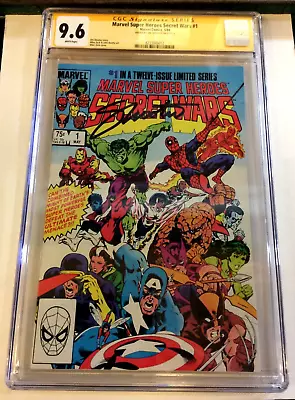 Buy Secret Wars #1 CGC 9.8 SS 9. 6 Signed By Jim Shooter Marvel Movie Coming! 1P G • 316.24£