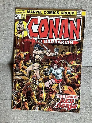 Buy Conan The Barbarian #24 Red Sonja Marvel Comic Book 1973 • 73.83£