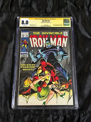 Buy Marvel 1969 Iron Man #14 CGC 8.0 VF SIGNED By Iron Man Co-Creator Larry Lieber! • 237.18£