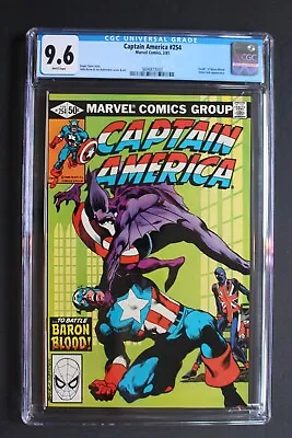 Buy Captain America #254 1st UNION JACK III 1981 SPITFIRE Death BARON BLOOD CGC 9.6 • 62.53£