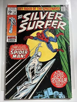 Buy Silver Surfer #14 - Marvel Comics - 1970 Spider-man Appearance • 49.99£