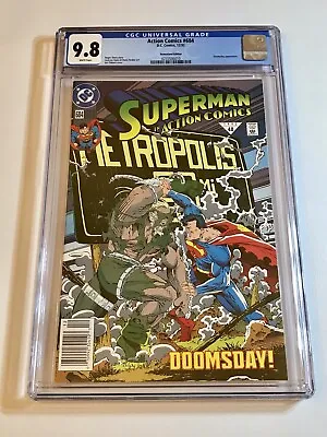 Buy 1992 Action Comics Superman #684 Doomsday Appearance Rare Newsstand Cgc 9.8 Wp • 152.12£