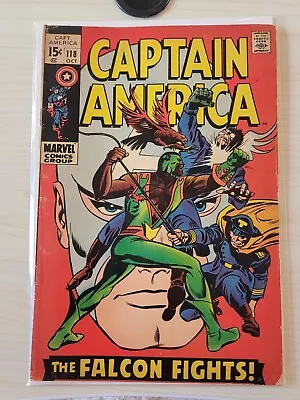 Buy Captain America #118 VG 2nd Appearance Falcon 1969 Marvel Comics • 18.92£