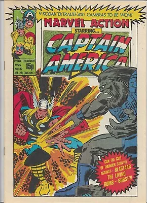 Buy Marvel Action Starring Captain America #25 Weekly VG (1981) Marvel Comics UK • 2.75£