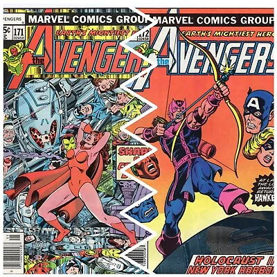 Buy Avengers #171 & #172 Ultron Appearance - Hawkeye Returns - Marvel - 1978 - VG • 11.88£