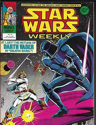 Buy STAR WARS WEEKLY #41 - 1978 - Marvel Comics Group UK (S) • 4.99£