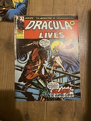Buy Dracula Lives Issue 20 & 21 1st Appearance Of Blade  • 34.99£