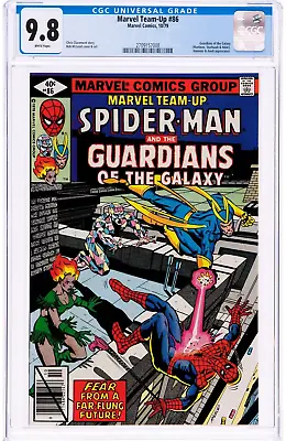 Buy Marvel Team-Up #86 CGC 9.8 NM/MT White Pages SPIDER-MAN Guardians Of The Galaxy • 157.52£