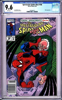 Buy Spectacular Spider-man #188 Cgc 9.6 Wp  - Newsstand Edition - Vulture App! • 95.94£
