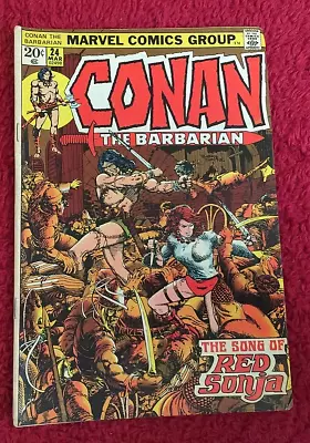 Buy Free P & P: Conan The Barbarian #24, March 1973: 2nd Appearance Red Sonja (KG) • 25.99£