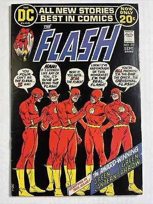 Buy Flash 217 F+ 1972 DC Comics Adams Green Lantern Begins • 30.81£