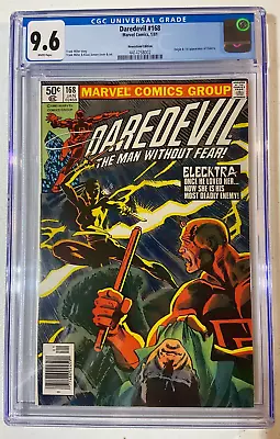 Buy Daredevil #168 Cgc 9.6 W Key 1st Appearance Elektra 1981 Frank Miller Newsstand • 718.77£