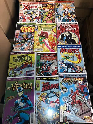 Buy Marvel True Believers Set Of 12 Reprints / Facsimile X-Men, Avengers, Spider-Man • 30£