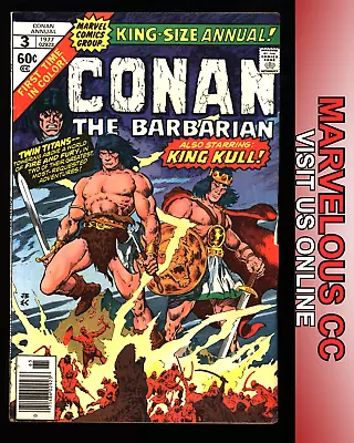 Buy 1977 Marvel King-Size Annual Conan Barbarian #3 King Kull Newsstand Bronze Age • 3.82£