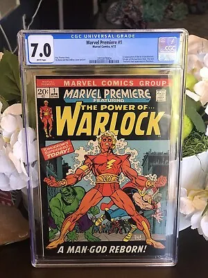 Buy MARVEL PREMIERE #1 (1972) - CGC 7.0 White Pages! 1st Appearance ADAM WARLOCK • 142.18£