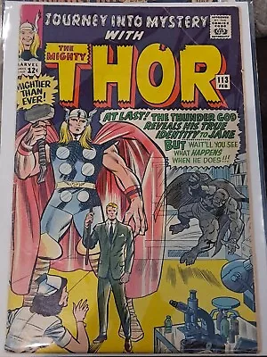 Buy Journey Into Mystery With Thor 113 Origin Of Loki. Kid Loki Appearance FN/VF • 90.92£