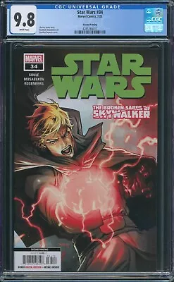 Buy Star Wars #34 CGC 9.8 2nd Printing 1st Cameo Appearance Of Dr. Cuata Marvel 2023 • 39.97£