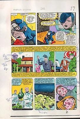 Buy 1983 Zeck Captain America 282 Page 17 Original Marvel Comics Color Guide Artwork • 33.27£