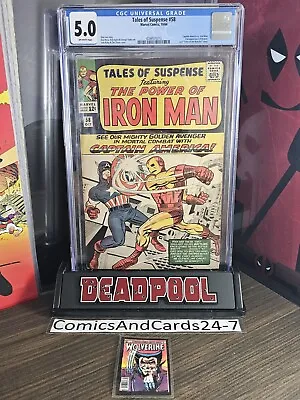Buy Tales Of Suspense 58 1964 2nd App Of Kraven CGC 5.0 Iron Man Captain America  • 235.72£