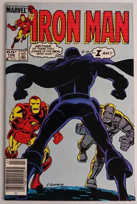 Buy Iron Man #196 ~ Marvel Comics 1985 ~ NEWSSTAND EDITION ~ WHITE PAGES ~ NM • 3.17£