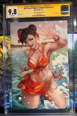 Buy STREET FIGHTER SWIMSUIT SPECIAL #1 CGC 9.8 SS Red Virgin Signed By Ejikure • 134.63£