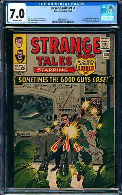 Buy Strange Tales #138 (1965) | CGC 7.0 OW | 1st Eternity | Dr. Strange Nick Fury • 117.48£