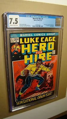 Buy Luke Cage, Hero For Hire 1 *cgc 7.5* 1st Appearance Luke & Diamondback 1972 • 513.10£