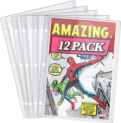 Buy Comic Book Bags, Binder Sleeves For Comic Books, 12 Pack Comics Protector Bags • 17.98£