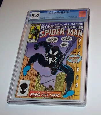 Buy Spectacular Spiderman #107 - Marvel 1985 Bronze Age - CGC NM 9.4 - 1st Sin-Eater • 59.27£