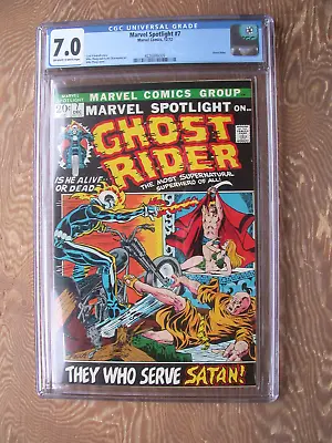 Buy Marvel Spotlight #7  CGC 7.0   1972   Ghost Rider     They Who Serve Satan! • 197.11£