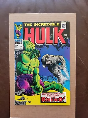 Buy Incredible Hulk #104 FN/VF Classic Hulk Vs Rhino Battle 🔑 MCU Marvel 1968 🔥  • 79.94£