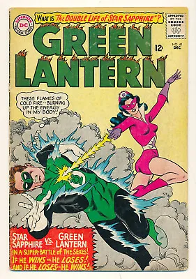 Buy DC Comics Green Lantern Comic Issue #41 3rd Appearance Star Sapphire 3.5 VG- • 13.49£